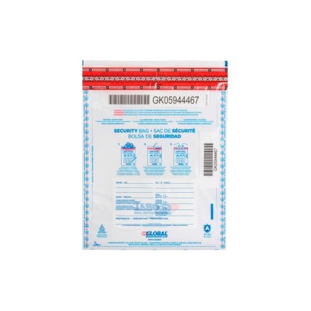 Fraud Stopper FraudStopper Tamper Evident Deposit Bag 9W x 12H Clear 100/Pack GLOI-912-CL-F